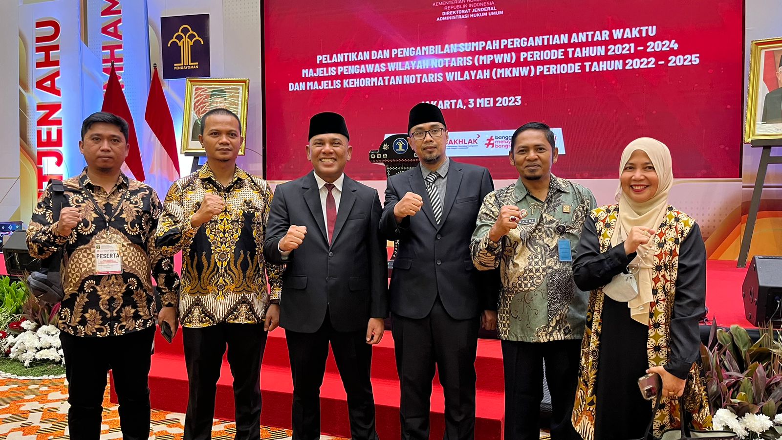 Parlindungan dan Rahendro Jati dilantik sebagai Anggota Majelis Pengawas Wilayah Notaris (MPWN) dan Anggota Majelis Kehormatan Notaris Wilayah (MKNW)