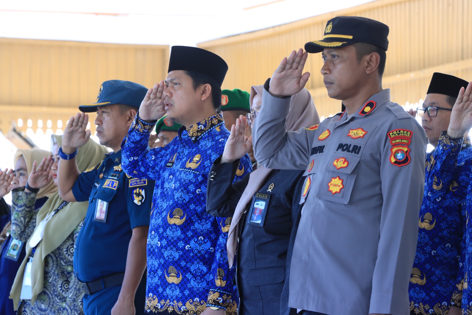 Hadiri Upacara HKN Di Pendopo Rujab Bupati Majene, Wakapolres Majene : Kita Pupuk Rasa Nasionalisme