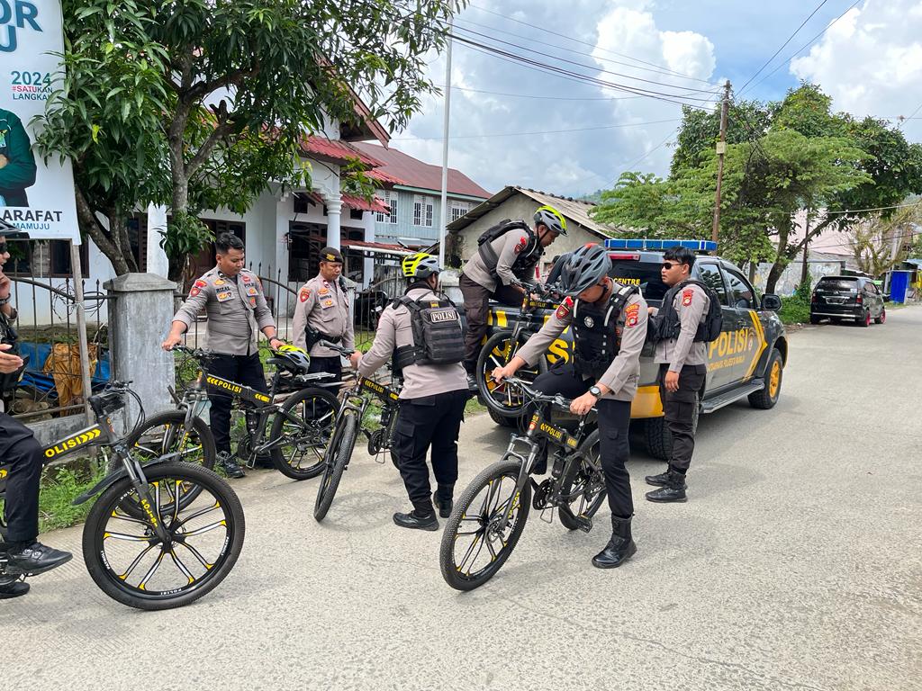 Satuan Samapta Polresta Mamuju  Gelar Patroli Sepeda Dan Jalan Kaki