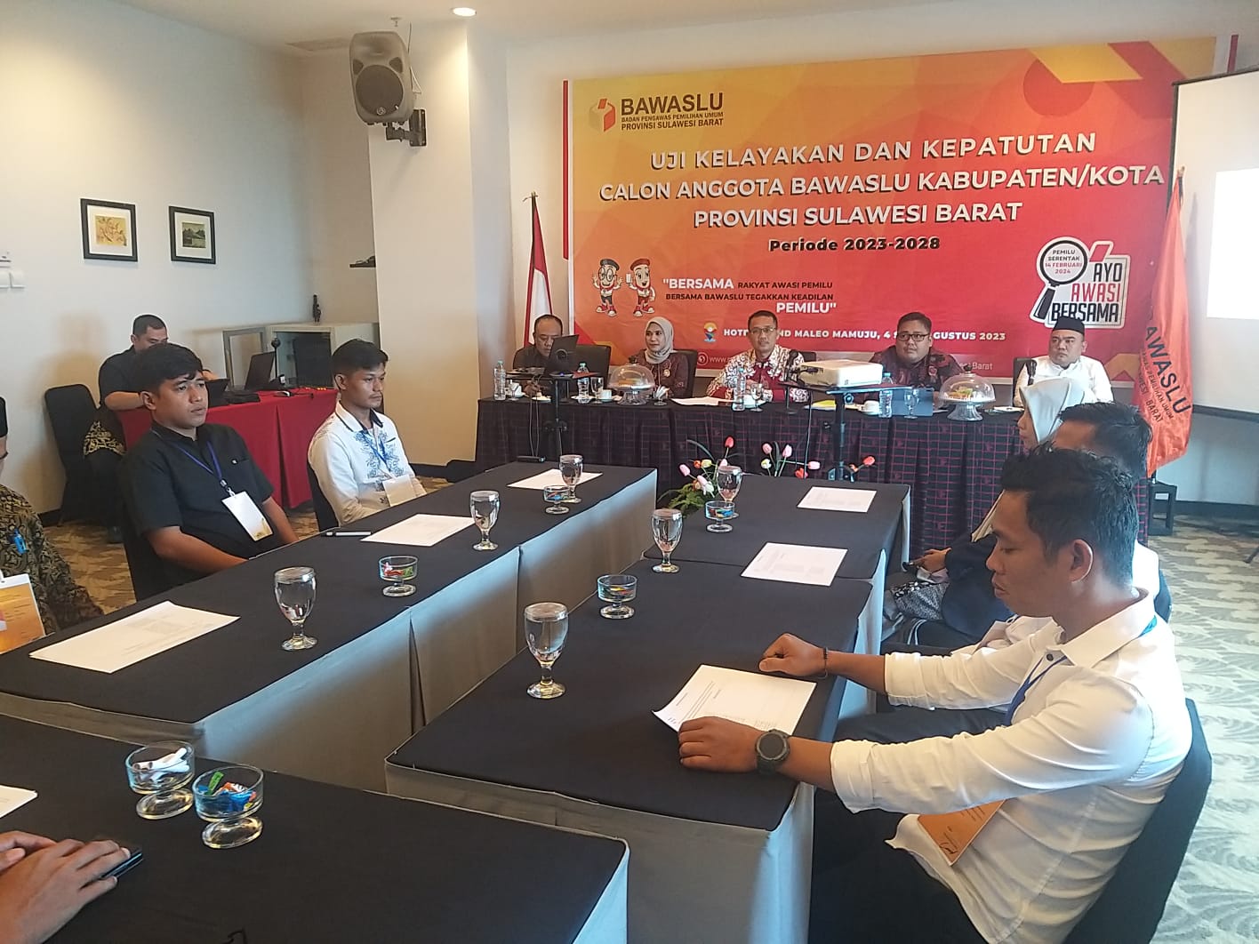 Bawaslu Sulbar Uji Kepatutan dan Kelayakan Calon Anggota Bawaslu Kabupaten