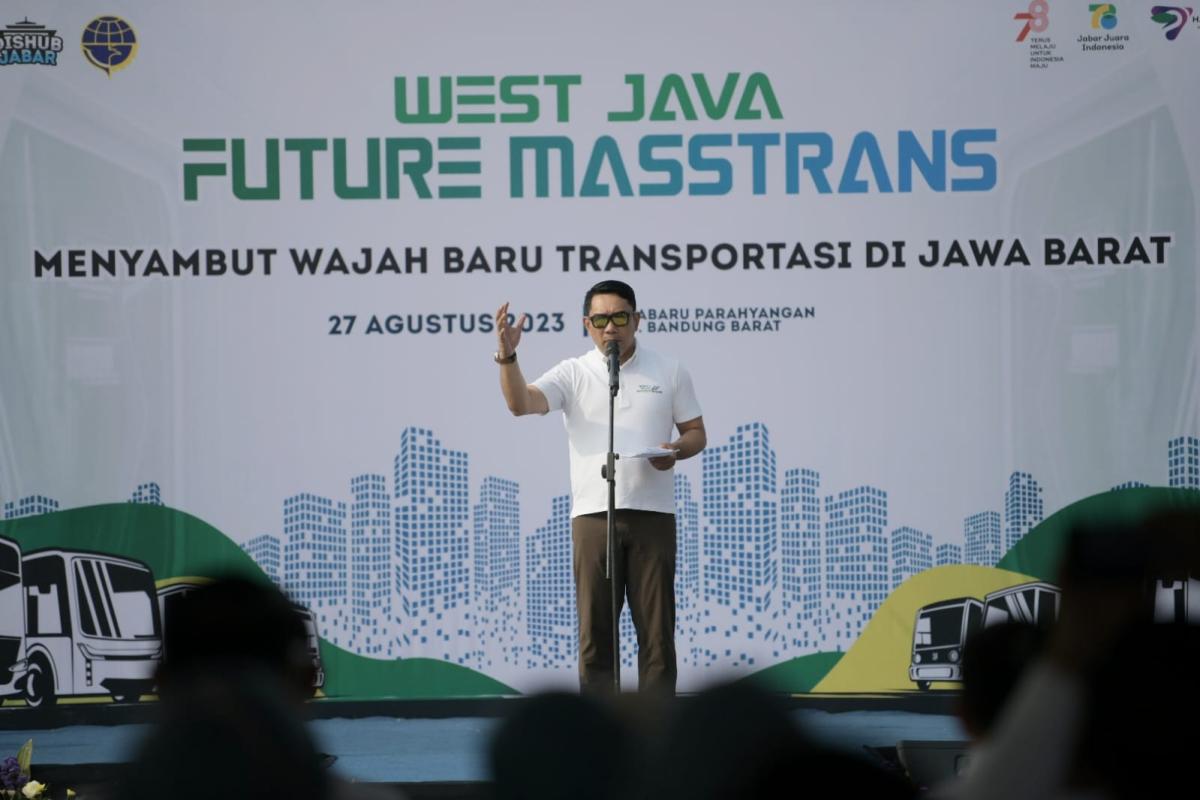 Gubernur Ridwan Kamil Resmikan BRT Berbasis Listrik Kawasan Bandung Raya