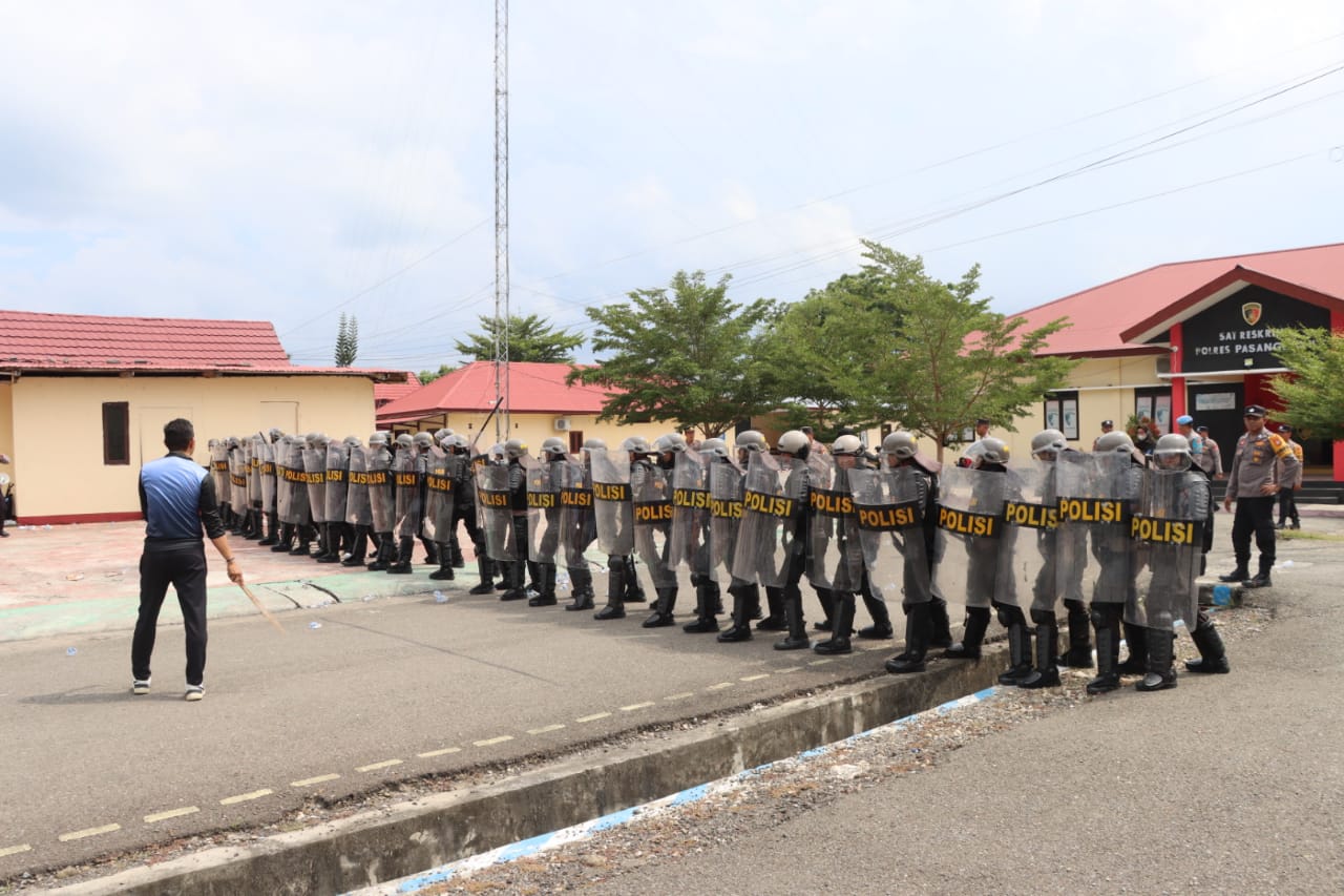 Siap Amankan Pemilu Serentak 2024, Polres Pasangkayu Gelar Latihan Simulasi Sispam Kota,