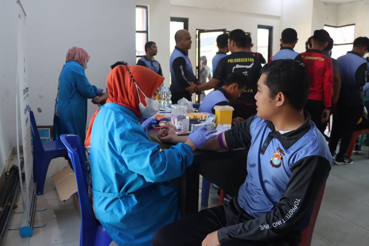 Personil Polres Pasangkayu Jalani Pemeriksaan Kesehatan