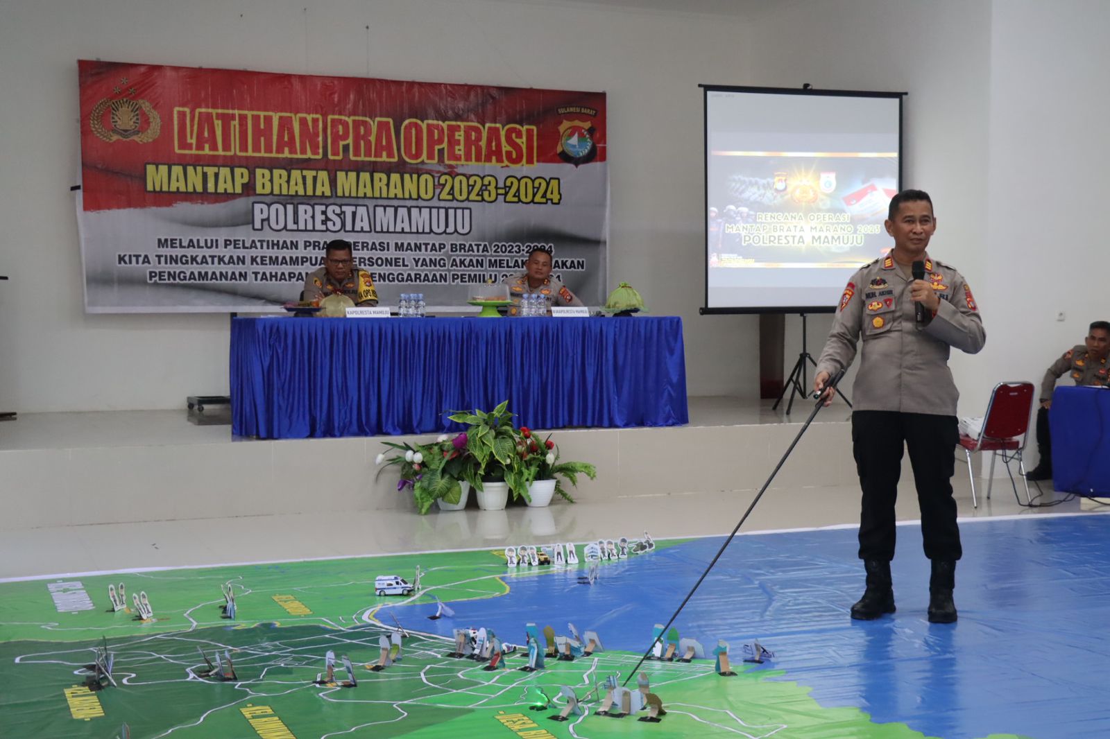 Polresta Mamuju Gelar Latpraops Mantap Brata Tahun 2023-2024