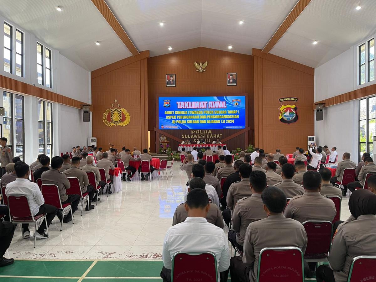 Irwasda Polda Sulbar Buka Kegiatan Taklimat Awal Audit Kinerja Tahap I