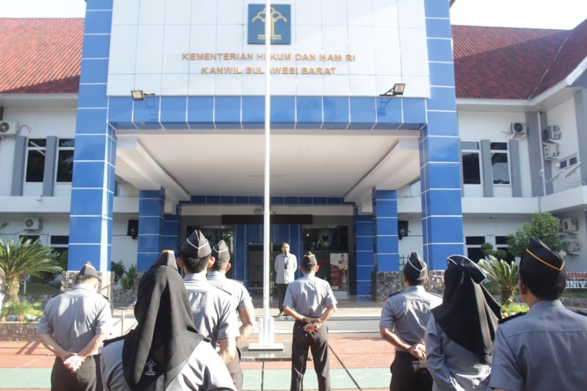 Kemnkumham Sulbar Apel Pagi Kedisip;inan Kemnkumham Sulbar Apel Pagi Kedisip;inan