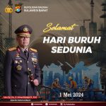 Kapolda Sulbar  Sampaikan Ucapan Selamat Hari Buruh 1 Mei 2024