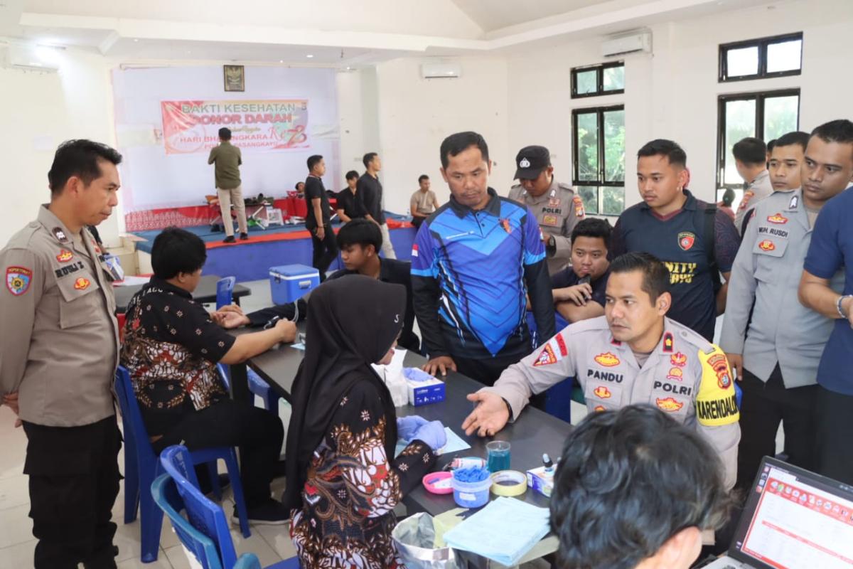 Polres Pasangkayu Gelar Donor Darah