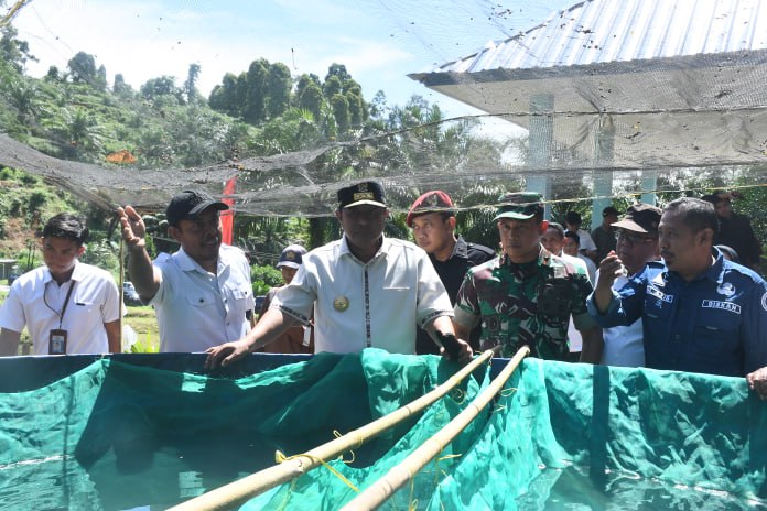 Danrem 142/Tatag Siap Bekerjasama Dalam Pengembangan Pembibitan Ikan