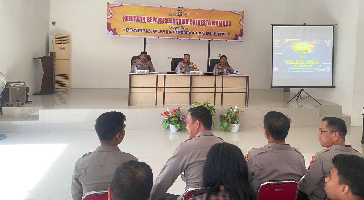 Jelang Pilkada Serentak, Polresta Mamuju Belajar Bersama