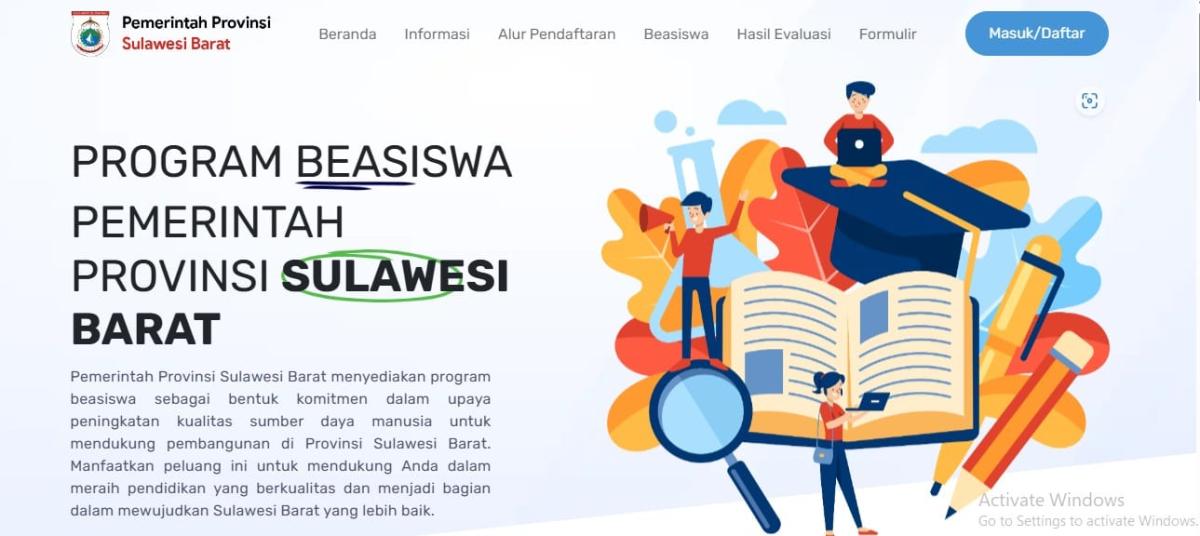 Pendaftaran Beasiswa Pemprov Sulbar Bagi Mahasiswa Umum Akan Dibuka 1 September 2024