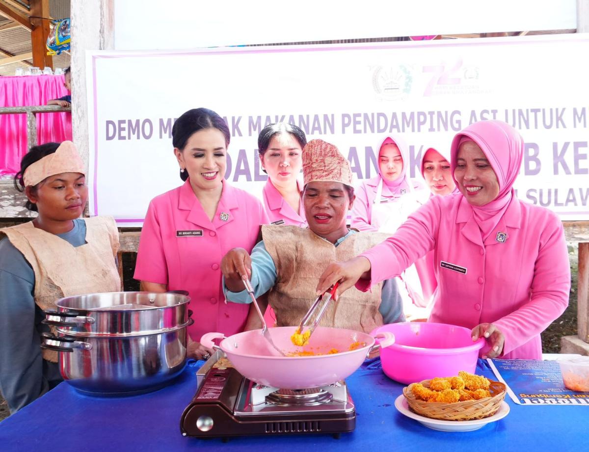 Bhayangkari Sulbar Gelar Demo Masak Nugget Ikan Kembung 