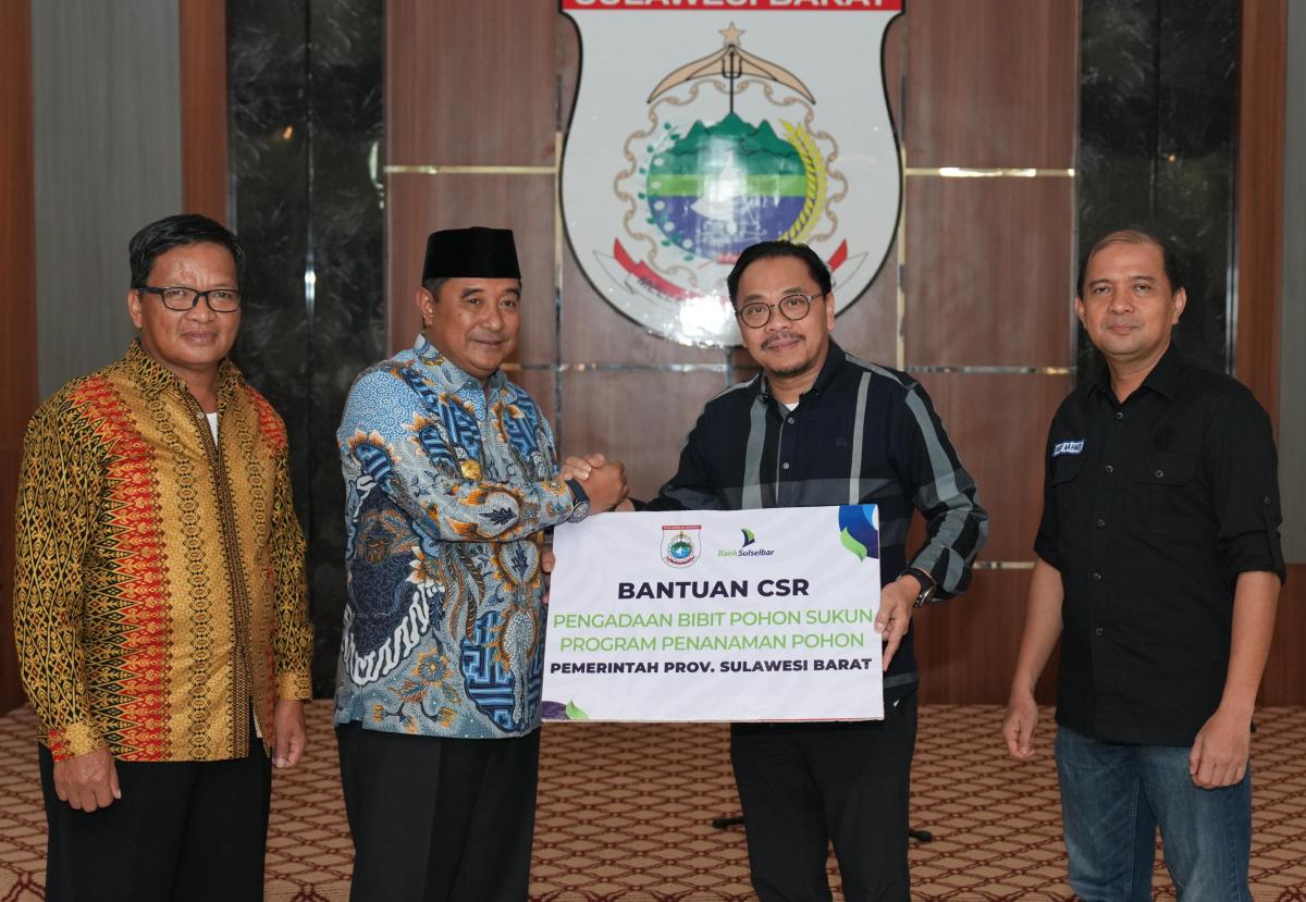 Pemprov Terima CSR Bantuan Bibit, Komitmen Bank Sulselbar 