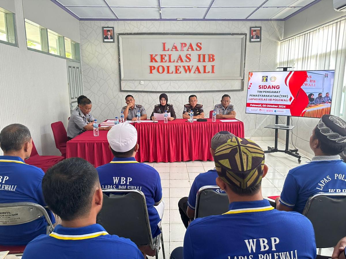 Ka. Lapas Polewali Pimpin Sidang TPP