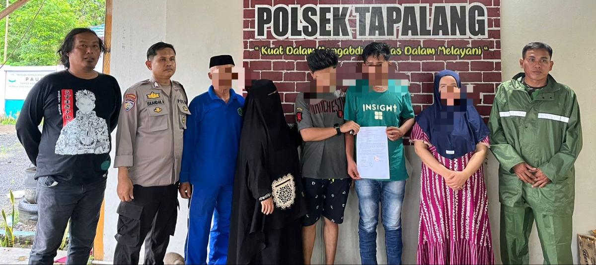 Polsek Tapalang Berhasil Damaikan Warga Yang Terlibat Perkelahian 