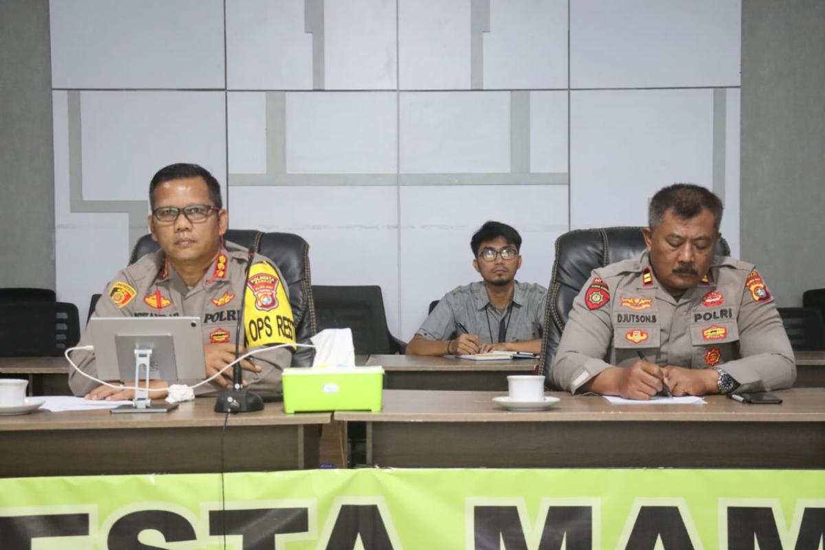 Kapolresta Mamuju Ikuti Vicon dengan AS SDM Kapolri
