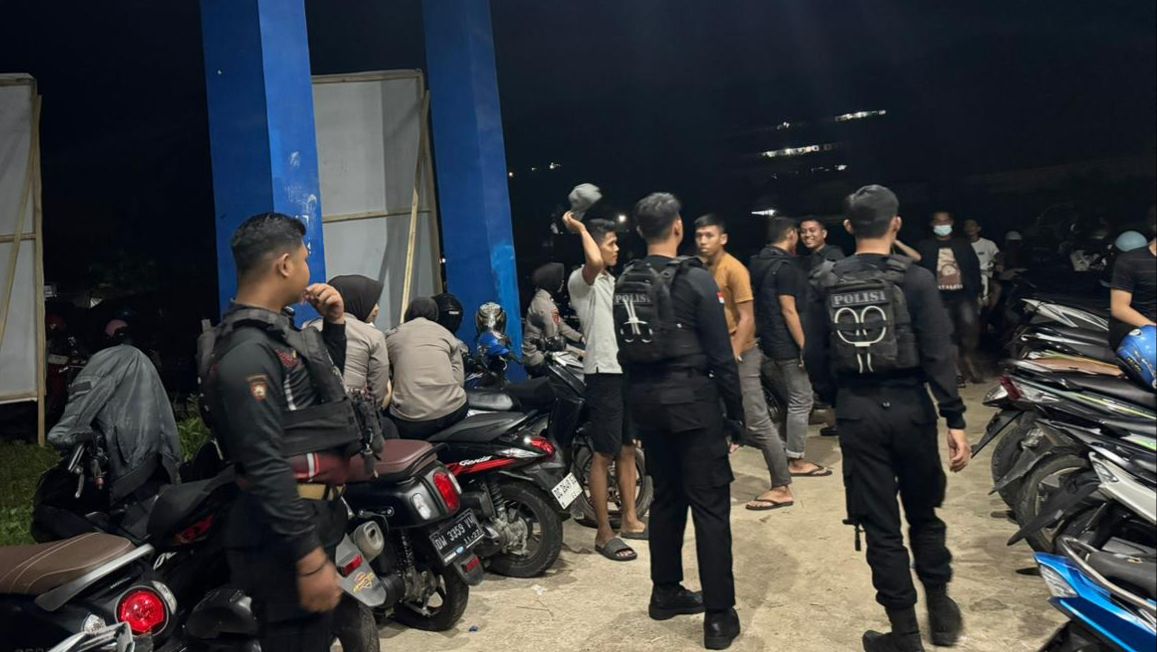 Polresta Mamuju Gelar Patroli Blue Light