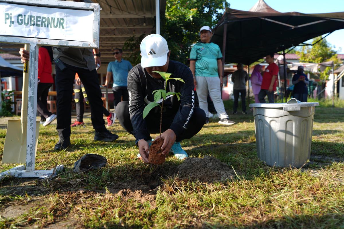 Pj Gub Bahtiar Ajak Masyatakat Sulbar Tanam Pohon Berbasis Ketahanan Pangan