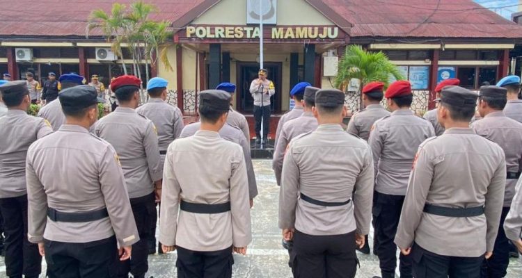 Wakapolresta Mamuju Pimpin Apel Konsolidasi Pengembalian Personil Pengamanan