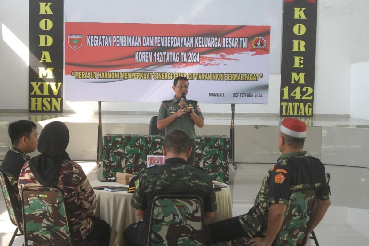 Korem 142/Tatag Perkokoh Sinergi Demi NKRI yang Bermartabat