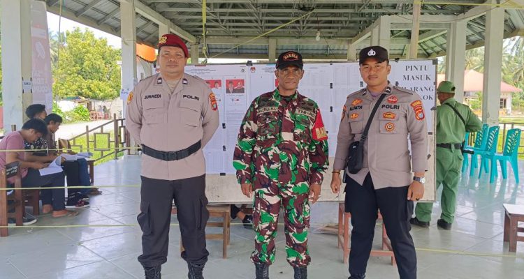 Personil Pam TPS 1 Sarjo Apresiasi Warga, Pemilihan Terlaksana Aman & Kondusif.