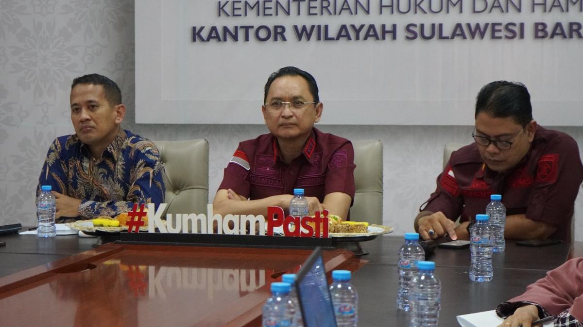 Kakanwil Kemenkumham Sulbar Hadiri Arahan Sekretaris Jenderal Terkait  Seleksi CPNS