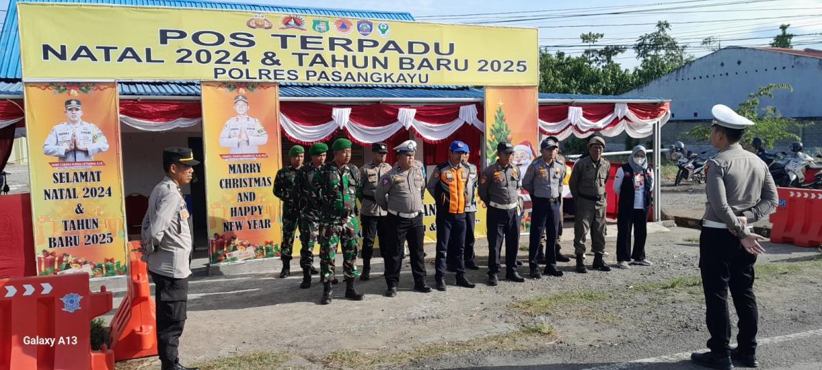 Ka Pos Pam Pimpin Apel Personil Pos Terpadu Bundaran Smart Pasangkayu