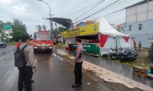 Atap Gedung Sarang Walet, Menimpa Posko Terpadu Operasi Lilin di Mamuju