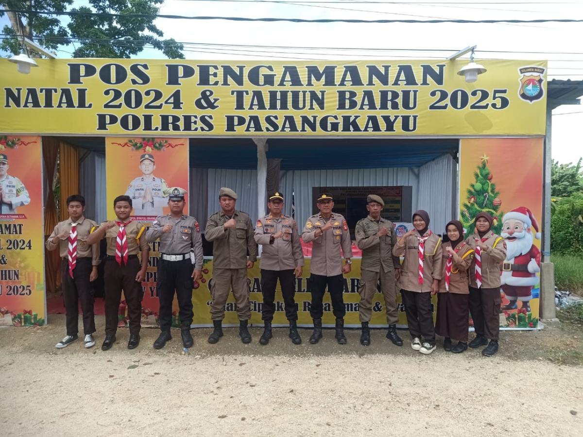 Kabag Ren Polres Pasangkayu Melakukan Pengecekan Pos Pam Natal dan Tahun Baru di Wilayah Baras