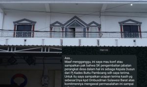 Hak Perangkat Desa Dipulihkan, Ombudsman Sulbar Tuai Ucapan Terima Kasih