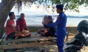 Polairud Polres Pasangkayu Pesan Kamtibmas Warga Pesisir Pantai