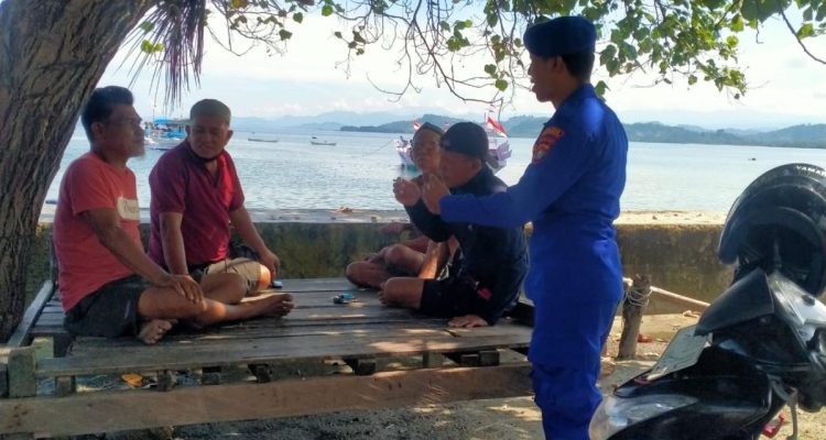 Polairud Polres Pasangkayu Pesan Kamtibmas Warga Pesisir Pantai