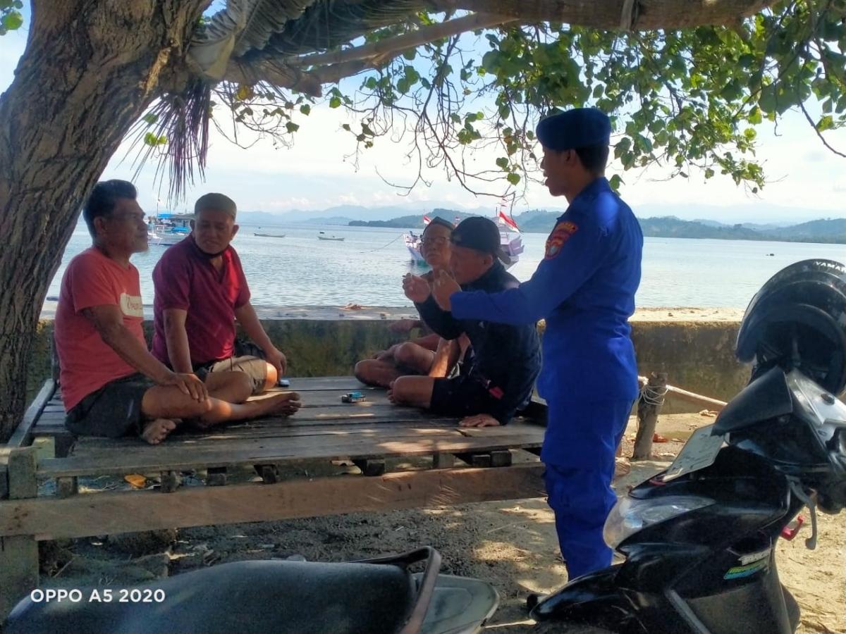 Polairud Polres Pasangkayu Pesan Kamtibmas Warga Pesisir Pantai