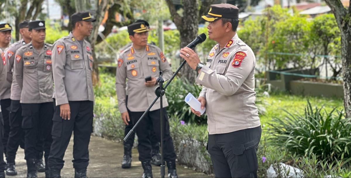 Apel Kesiapan Pengamanan Kunjungan Mendagri, Ini Arahan Wakapolresta Mamuju 