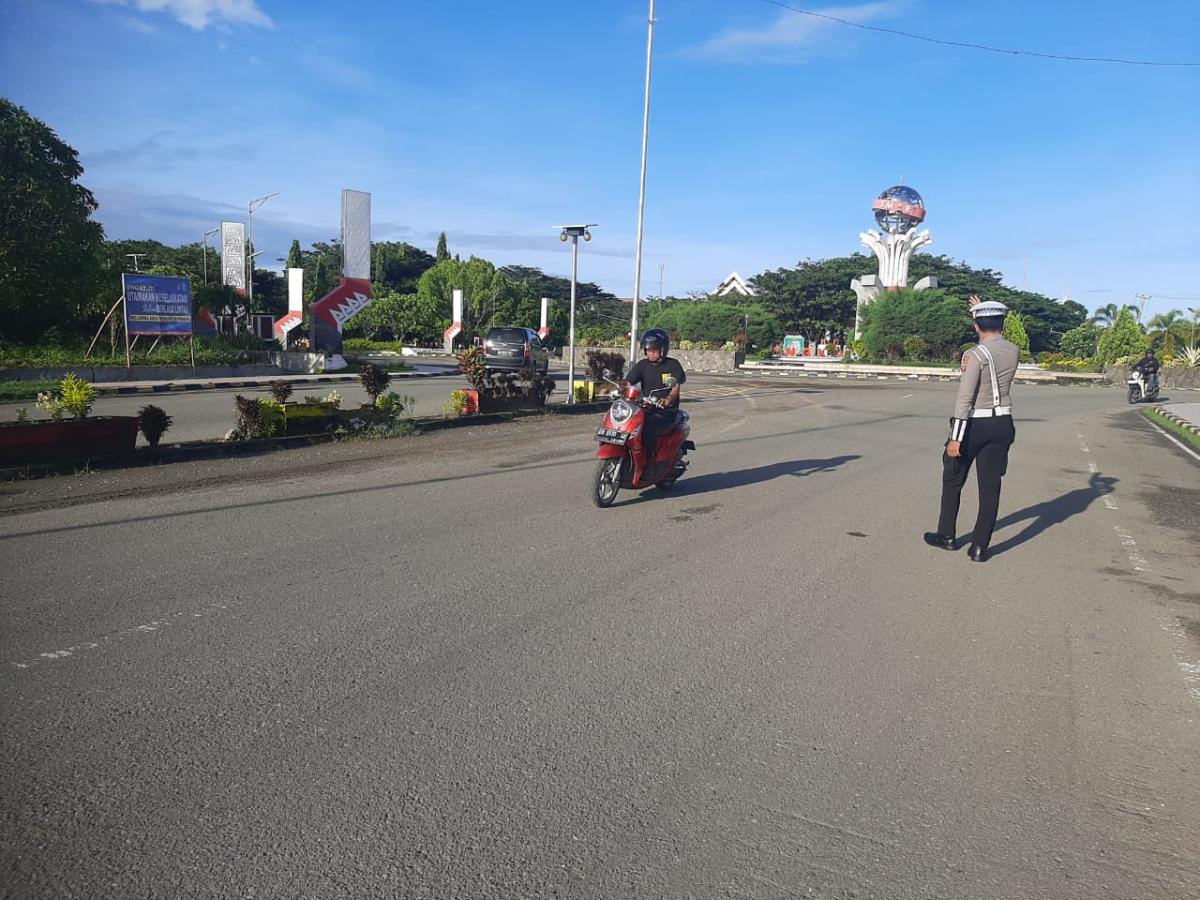 Satlantas Polres Pasangkayu Gencarkan Commander Wish Pagi