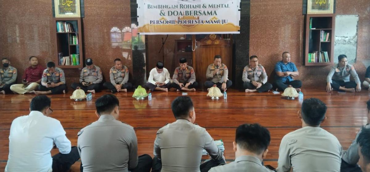 Tingkatkan Kecerdasan Spritual Personil, Polresta Mamuju Kembali Gelar Program Rutin Binrohtal