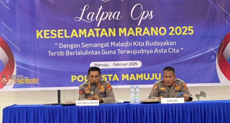 Polresta Mamuju Lat Pra Ops Keselamatan Lalu Lintas Marano 2025