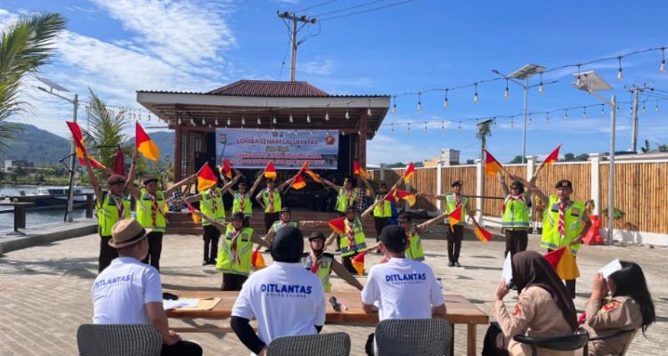 Lomba Senam Lalu Lintas Meriahkan Karya Saka Bhayangkara Sejajaran Polda Sulawesi Barat