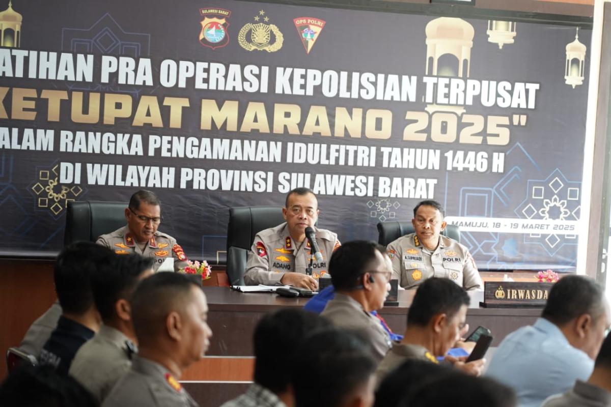 Kapolda Sulbar Buka Latihan Pra Operasi Ketupat Marano