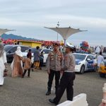 Polresta Mamuju Laksanakan Pengamanan Salat Iduladha di Anjungan Pantai Manakarra*