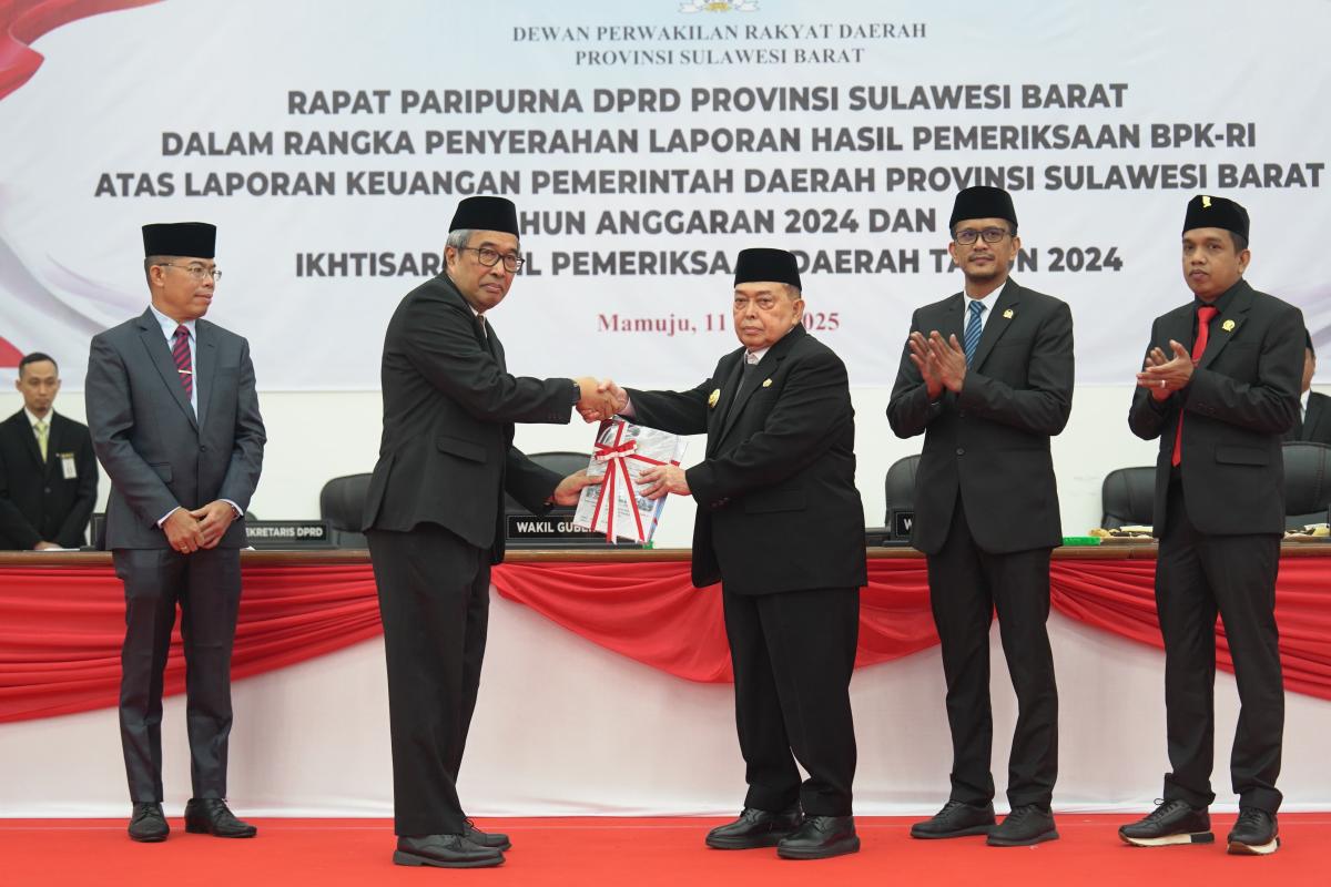 LKPD Pemprov Sulbar 2024 Raih WTP dari BPK RI LKPD Pemprov Sulbar 2024 Raih WTP dari BPK RI