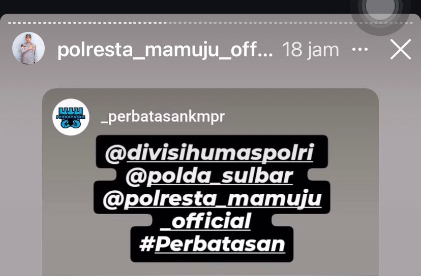 Ratusan Ucapan Selamat Penuhi Story Instagram Polresta Mamuju di Puncak
