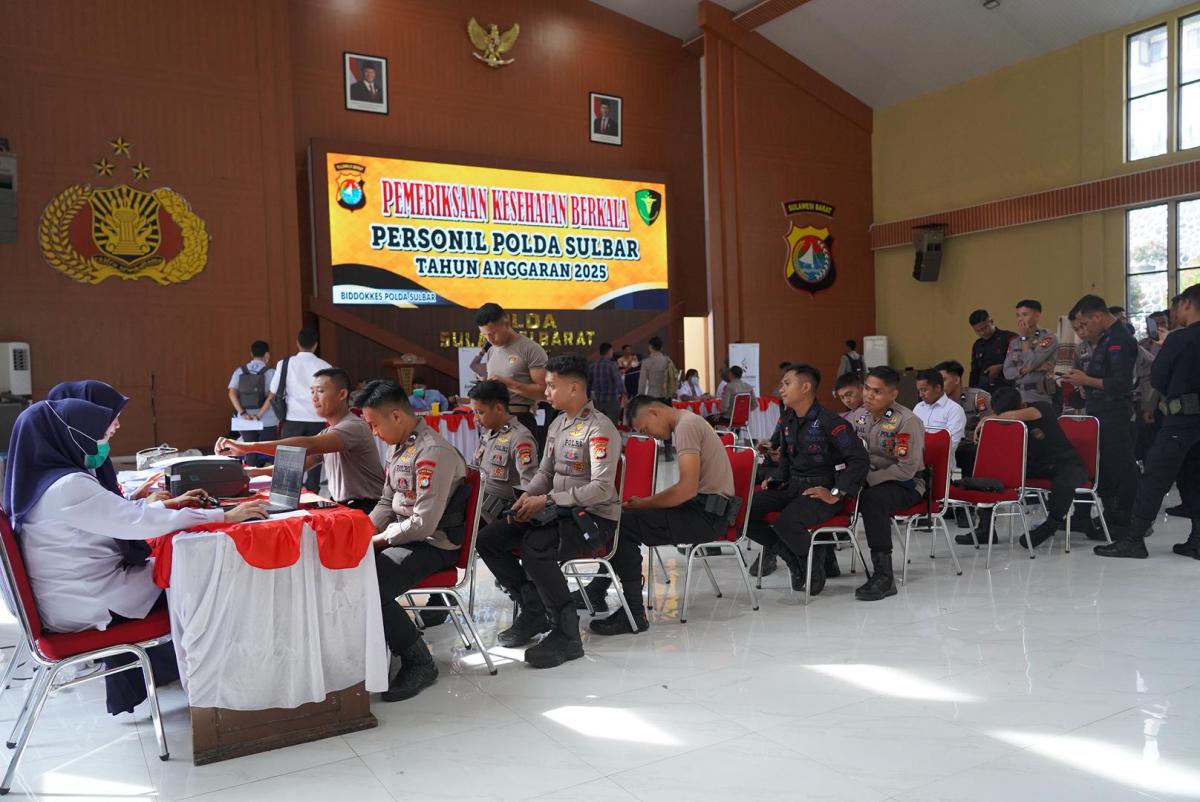 Polda Sulbar Jaga Kesehatan Prima Personelnya Lewat Rikkes Berkala