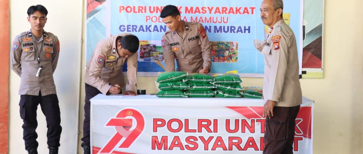 Polresta Mamuju Gelar Pasar Murah, Warga Antusias Dapatkan Sembako Harga Terjangkau