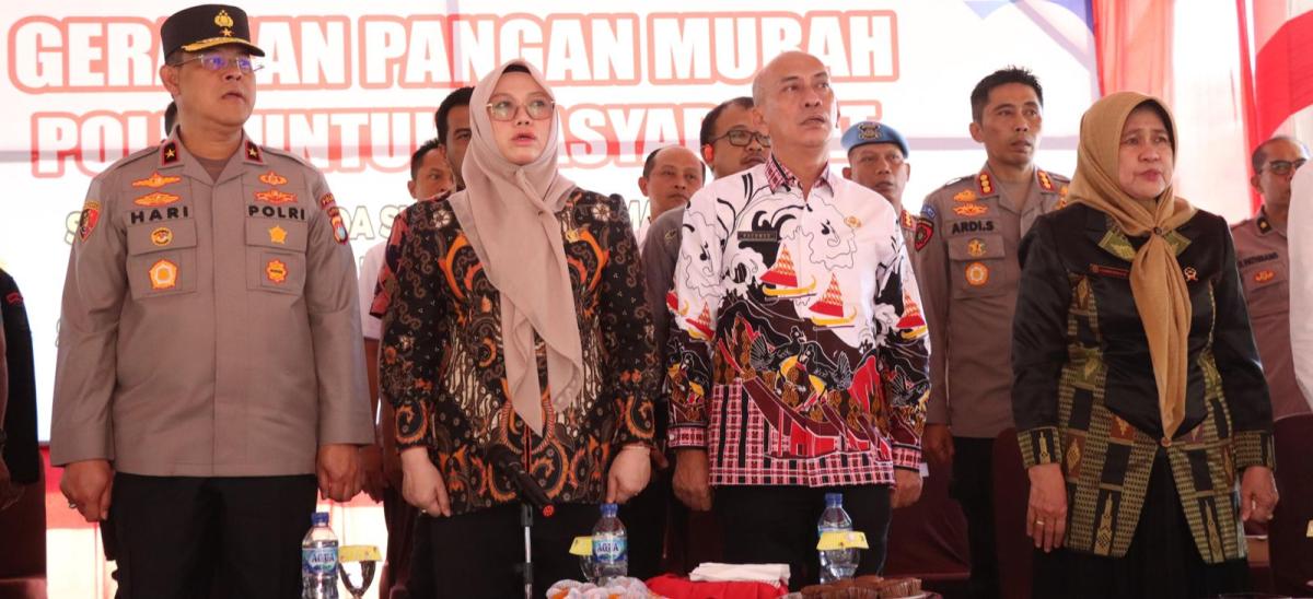 Kapolresta Mamuju Ikuti Vicon Kick Off Launching Gerakan Pangan Murah yang dipimpin Kapolri